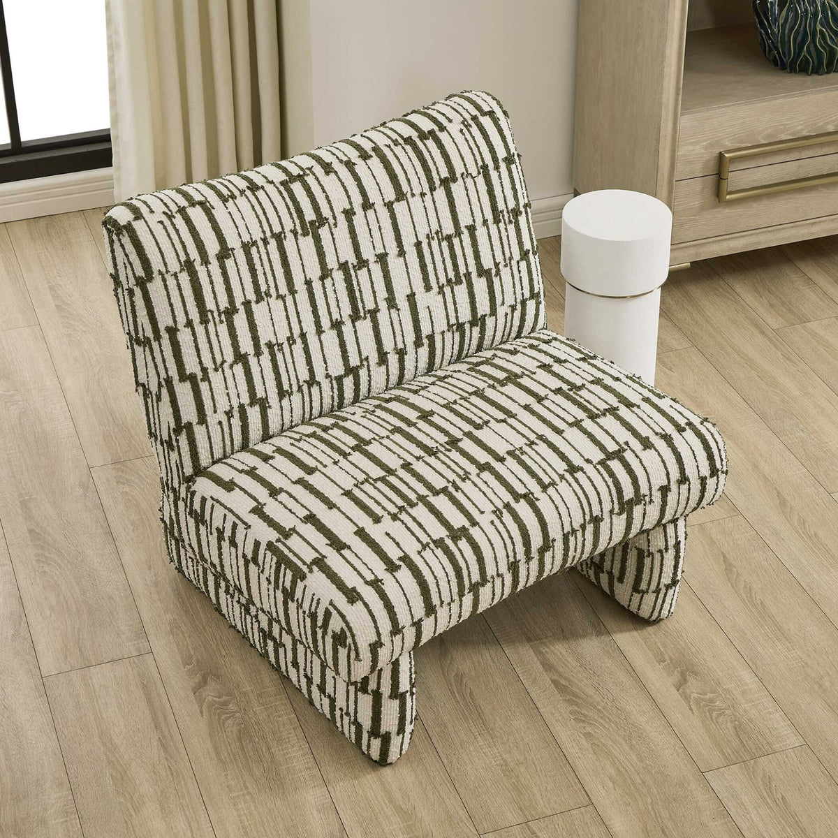 Willa Green White Accent Chair Chairs| Uttermost
