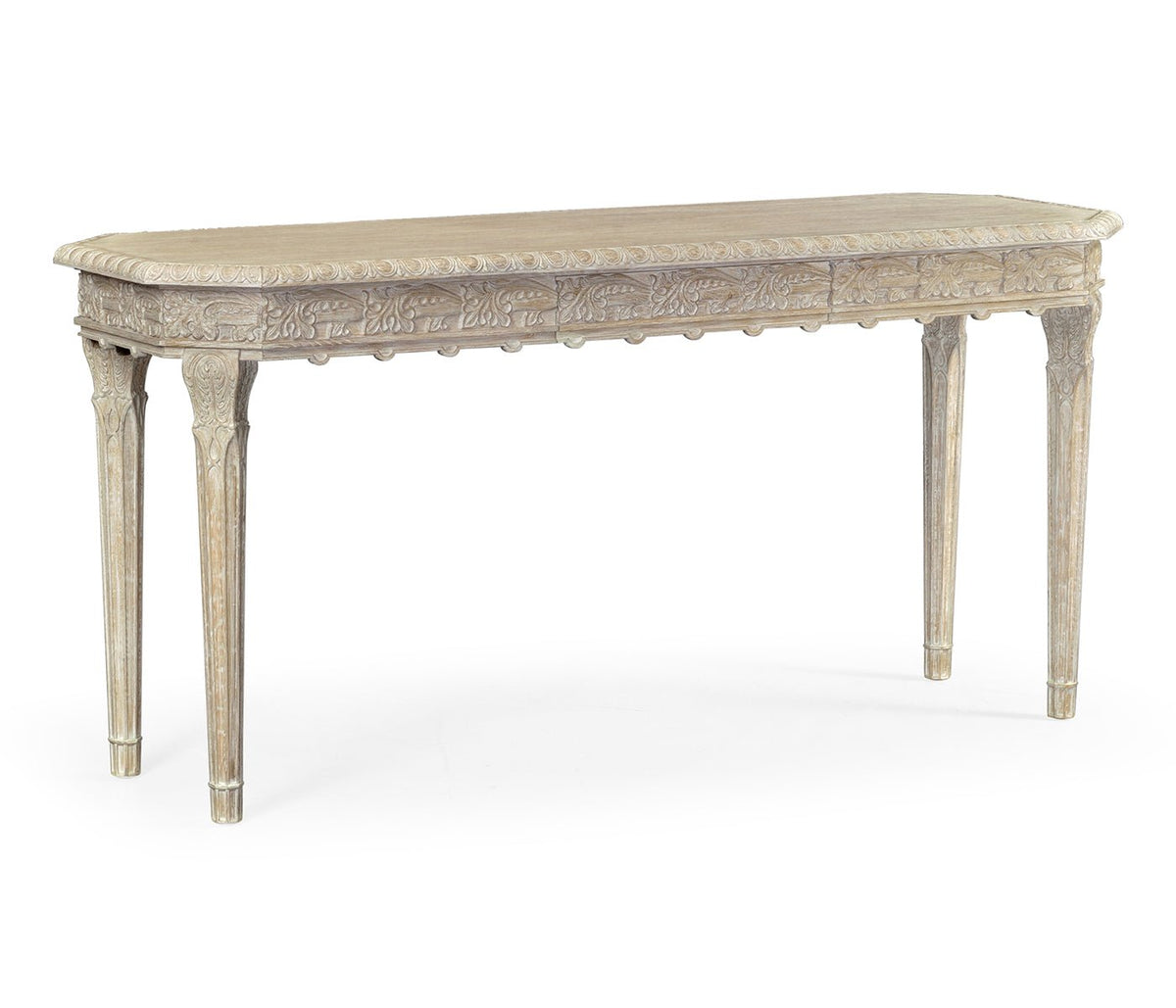 William Yeoward Collected - Country House Chic - Bellefontaine Venetian White Oak Console Table Consoles & Sideboards| Jonathan Charles