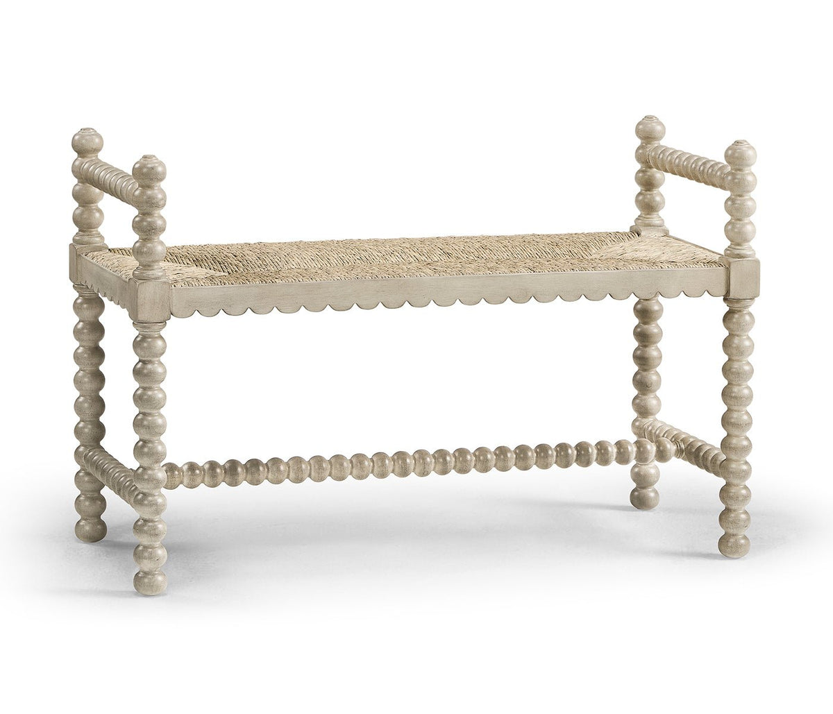 William Yeoward Collected - Country House Chic - Bellingham Country Grey Single Bench Ground Decors| Jonathan Charles