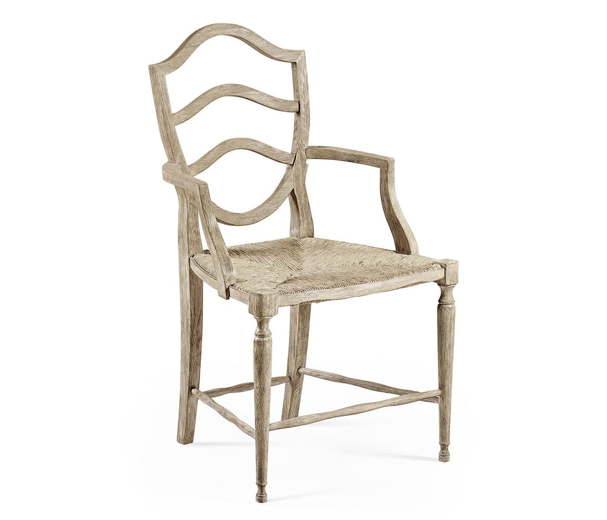 William Yeoward Collected - Country House Chic - Bodiam Grey Oak Arm Chair Ground Decors| Jonathan Charles