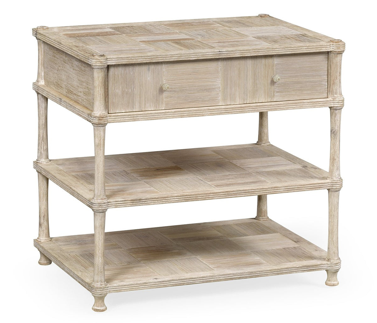 William Yeoward Collected - Country House Chic - Bywater Washed Acacia Bedside Chest Cabinets & Chests| Jonathan Charles