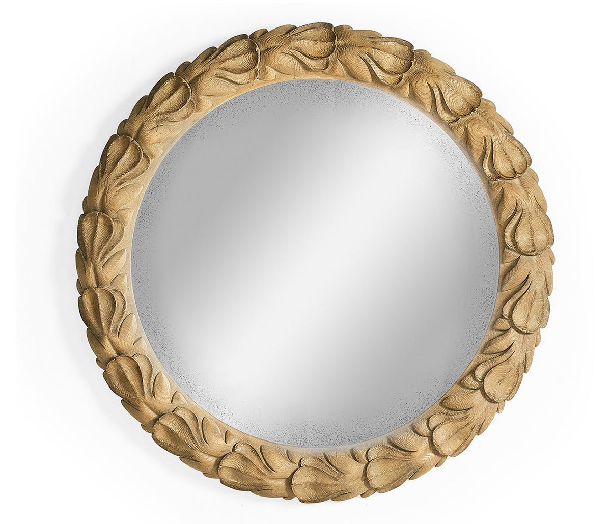 William Yeoward Collected - Country House Chic - Wrenbury Round Gilded Vintage Oak Mirror Mirrors| Jonathan Charles