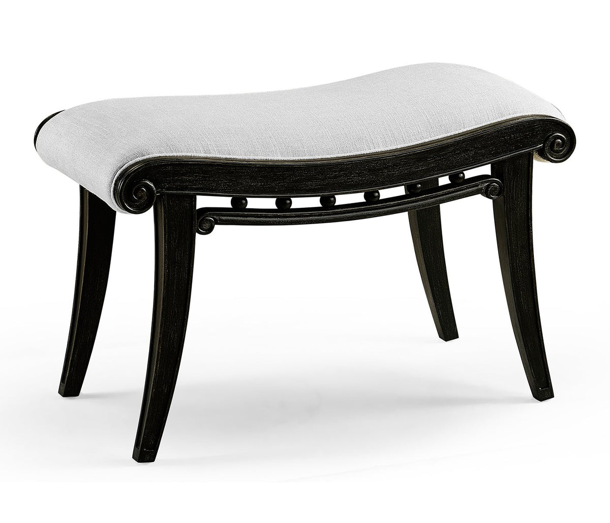 William Yeoward Collected - Uptown Classic - Imogen's Dusty Charcoal Bench Ottomans| Jonathan Charles
