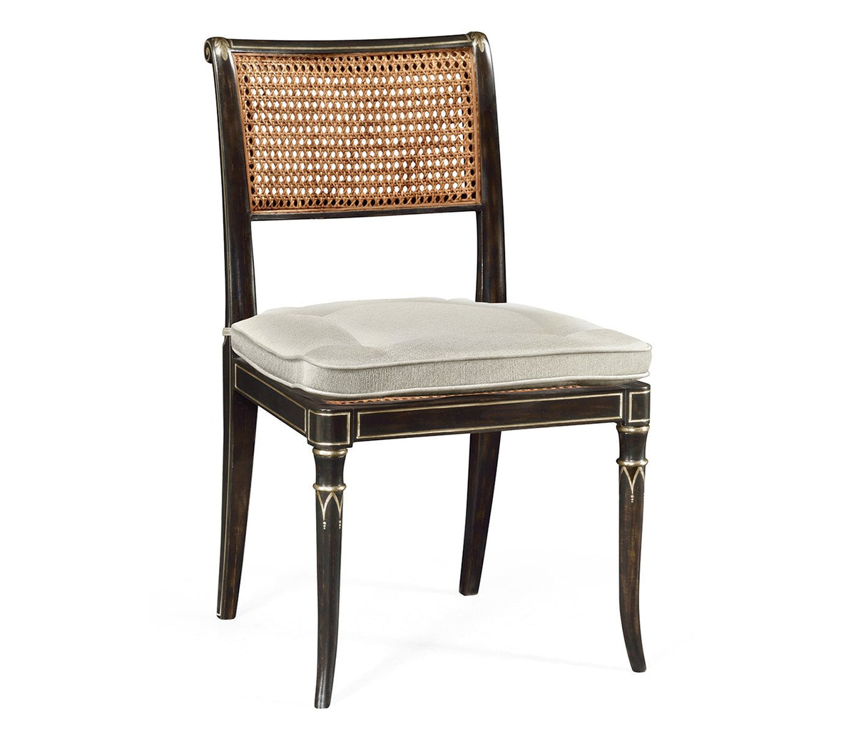 William Yeoward Collected - Uptown Classic - Linden Charcoal Wash Dining Side Chair Dining Chairs| Jonathan Charles