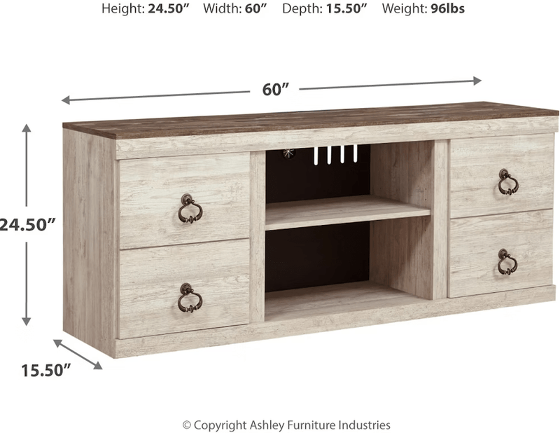 Willowton 60" TV Stand - Al Rugaib Furniture