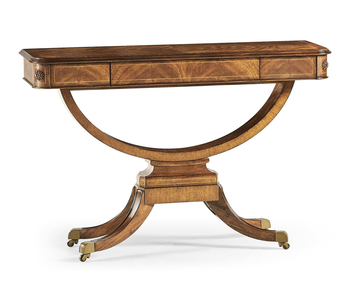 Windsor Collection - Biedermeier Crotch Walnut Side Table Accent & End Tables| Jonathan Charles