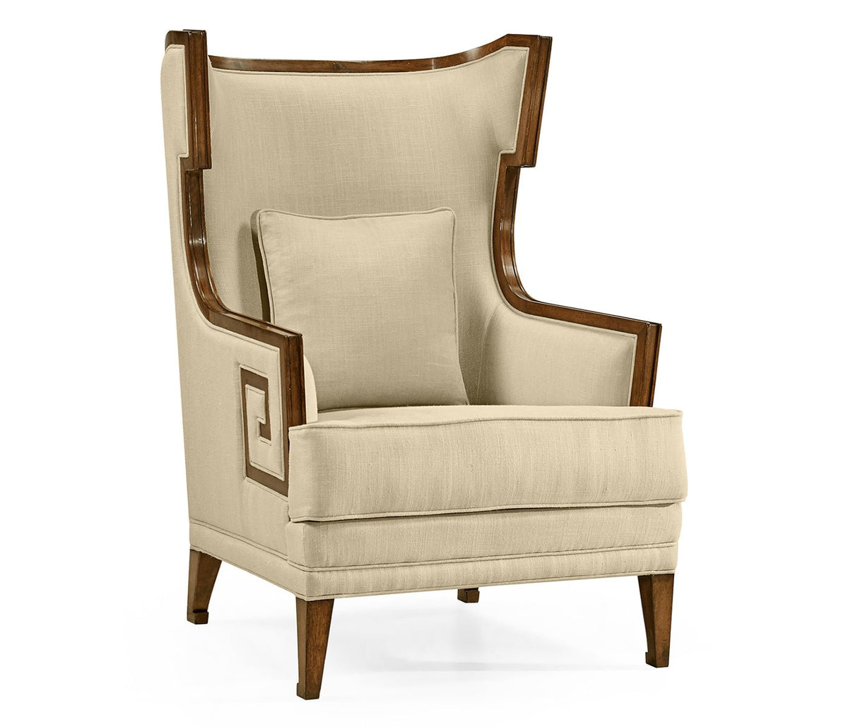 Windsor Collection - Biedermeier Greek Key Walnut Occasional Chair Chairs| Jonathan Charles