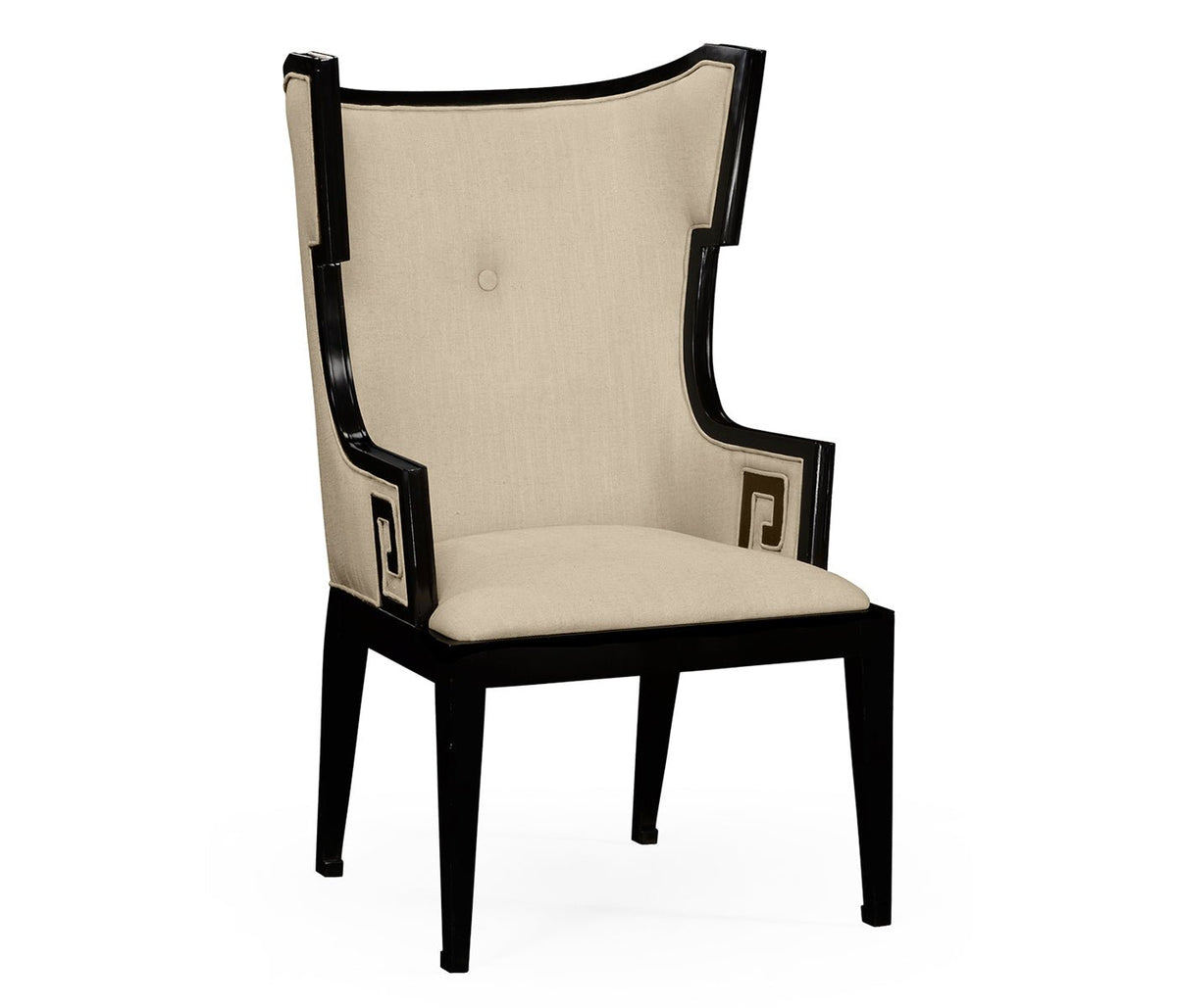 Windsor Collection - Greek Key Design Biedermeier Black Arm Chair Dining Chairs| Jonathan Charles