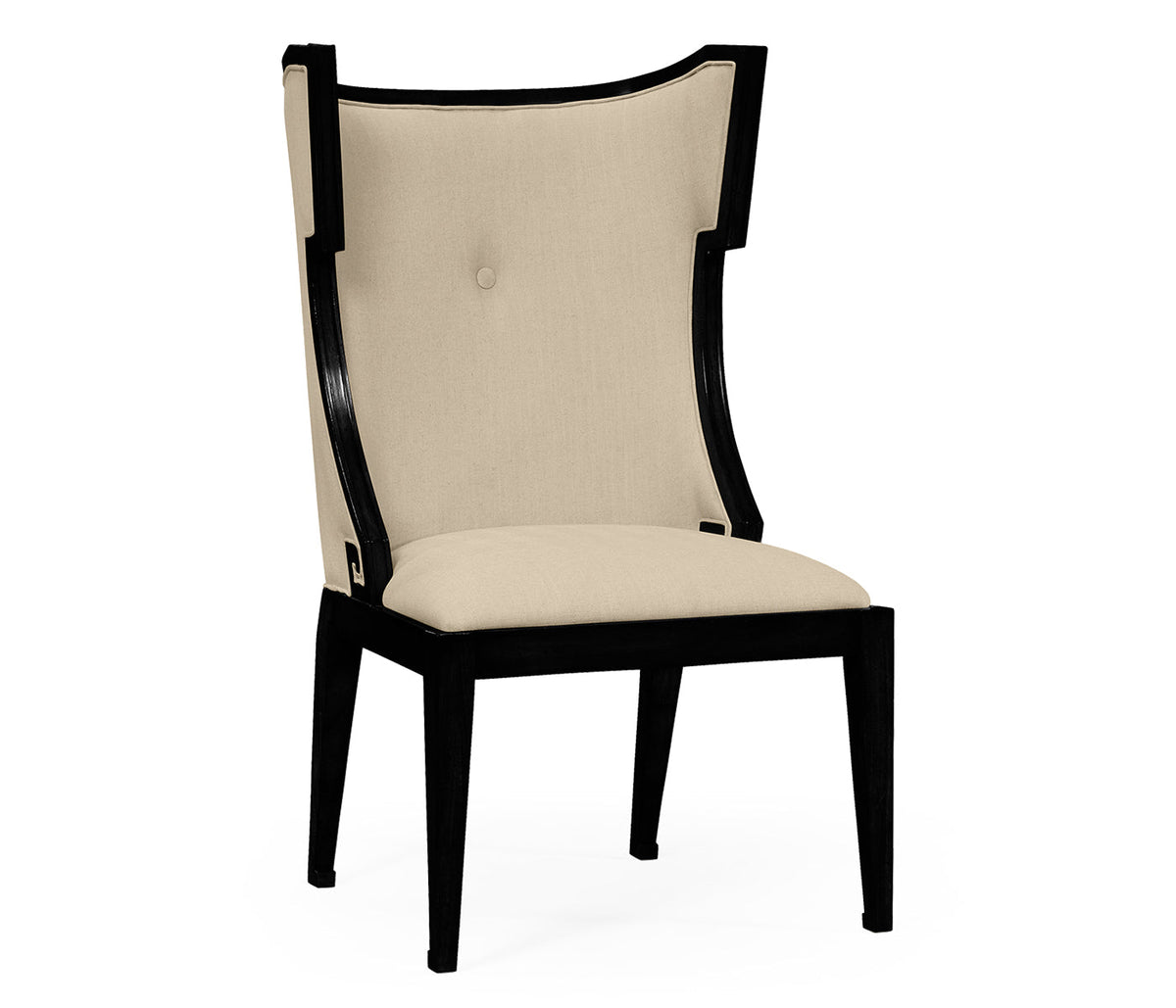 Windsor Collection - Greek Key Design Biedermeier Black Side Chair Dining Chairs| Jonathan Charles