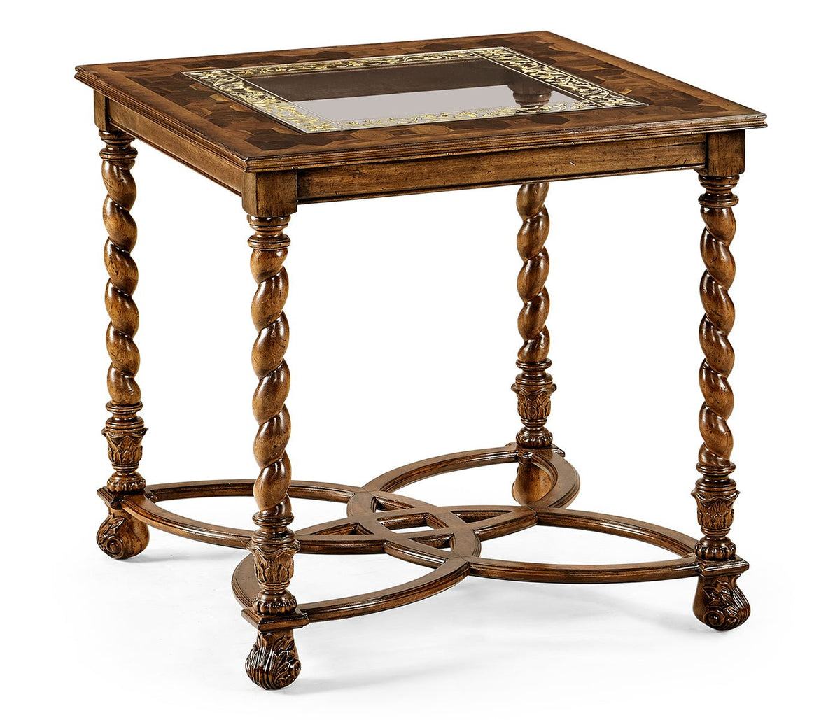 Windsor Collection - Oyster & églomisé side table (26") Accent & End Tables| Jonathan Charles