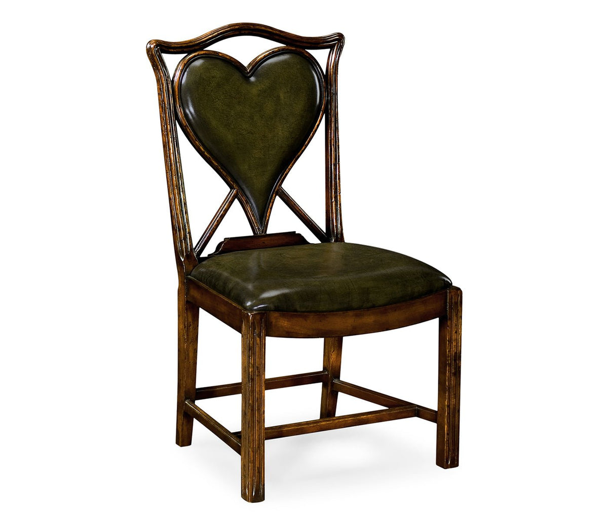 Windsor Collection - Playing Card "Heart" Side Chair Dining Chairs| Jonathan Charles