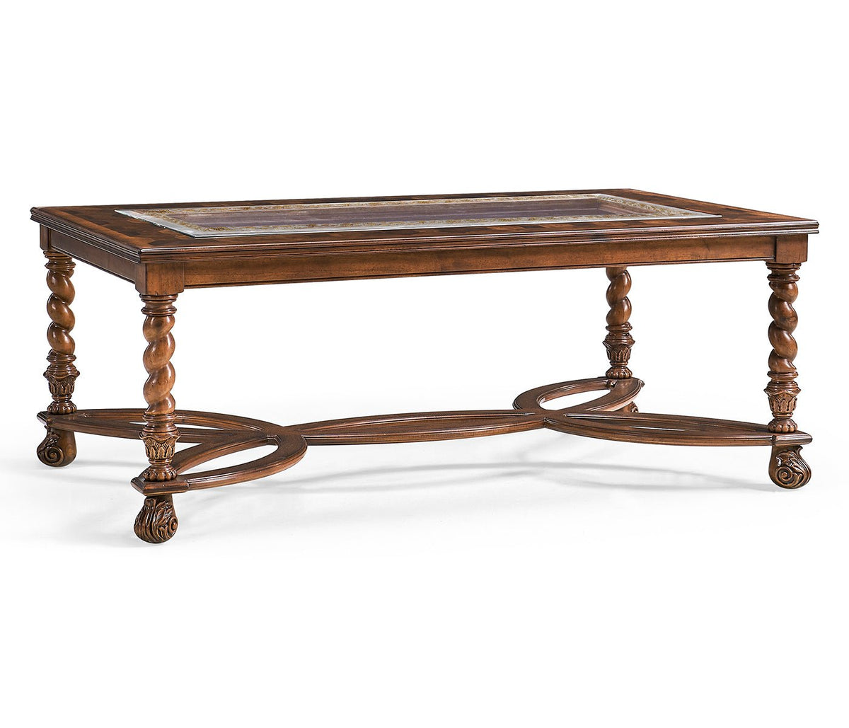 Windsor Collection - Rectangular oyster & églomisé coffee table Coffee Tables| Jonathan Charles
