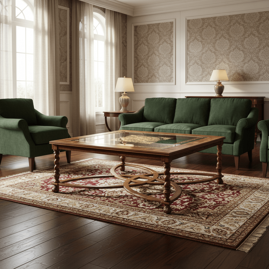 Windsor Collection - Square Oyster & Églomisé Coffee Table (52") Coffee Tables| Jonathan Charles