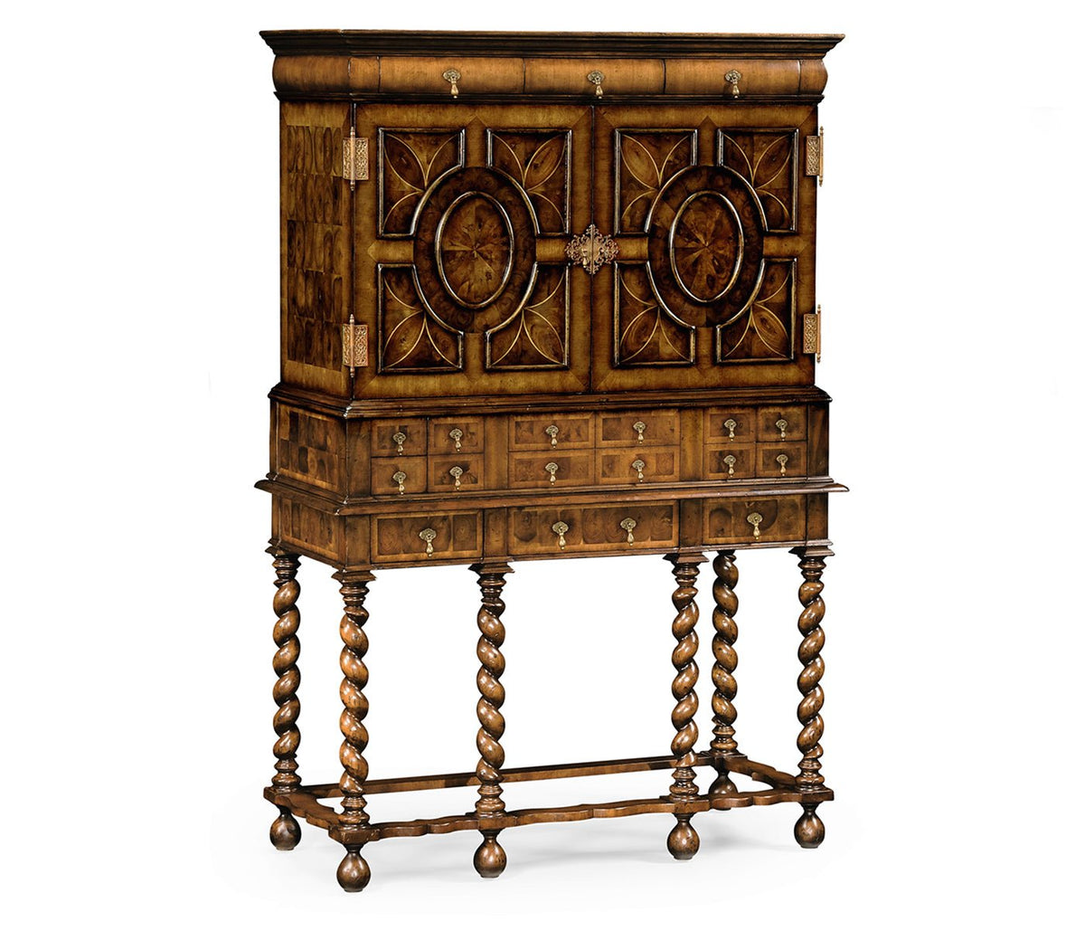 Windsor Collection - William & Mary Walnut & Oyster Secrétaire Cabinet Desk| Jonathan Charles