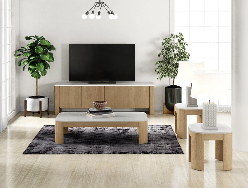 Wire Brushed TV Unit - Al Rugaib Furniture