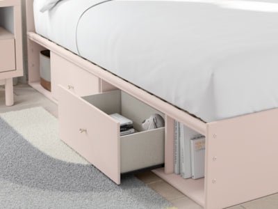 Wistenpine Full Upholstered Panel Bed with Storage Beds| Ashley Homestore