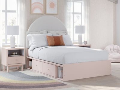 Wistenpine Full Upholstered Panel Bed with Storage Beds| Ashley Homestore