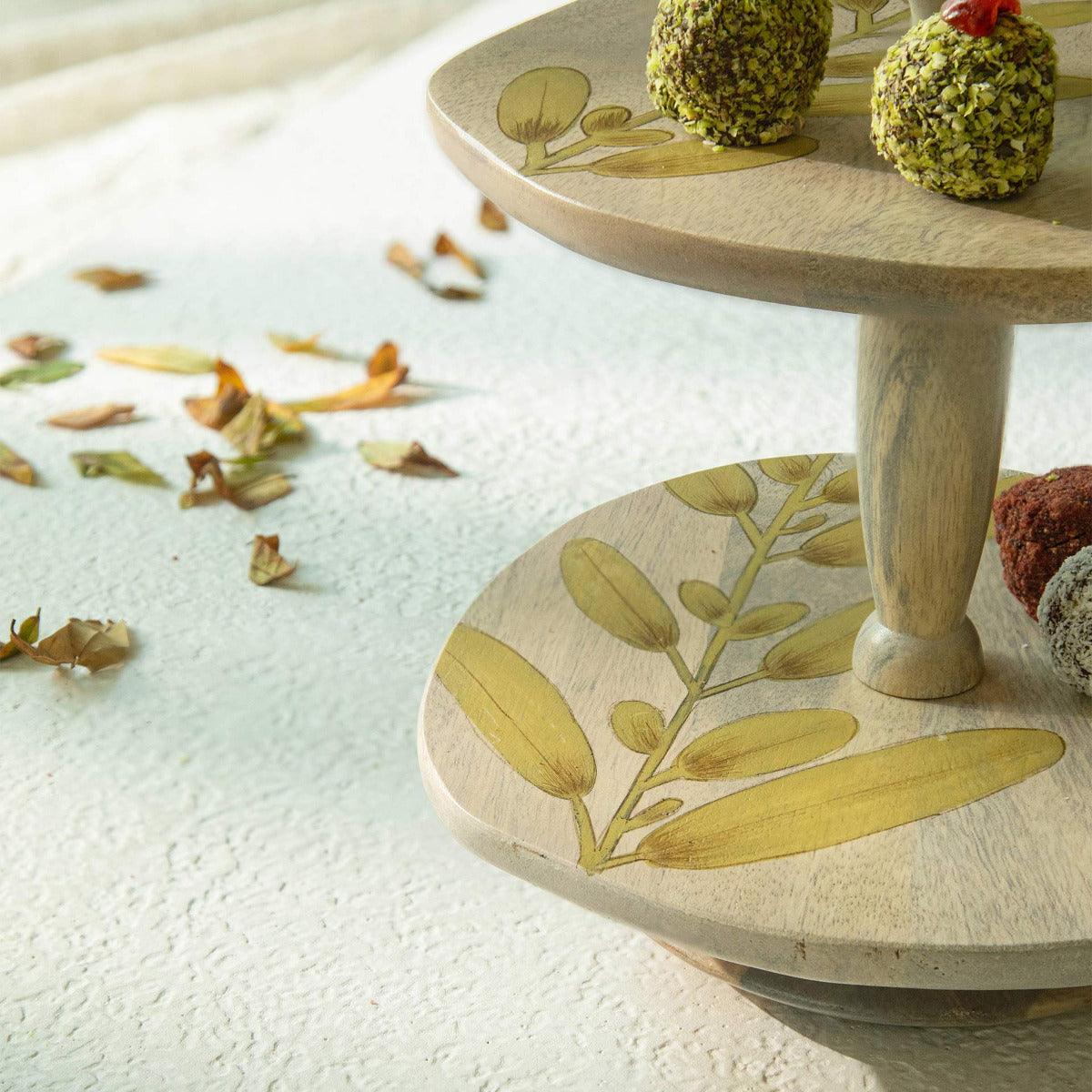 Wisteria Yellow 2 Tier Stand Tray| Roots Furniture