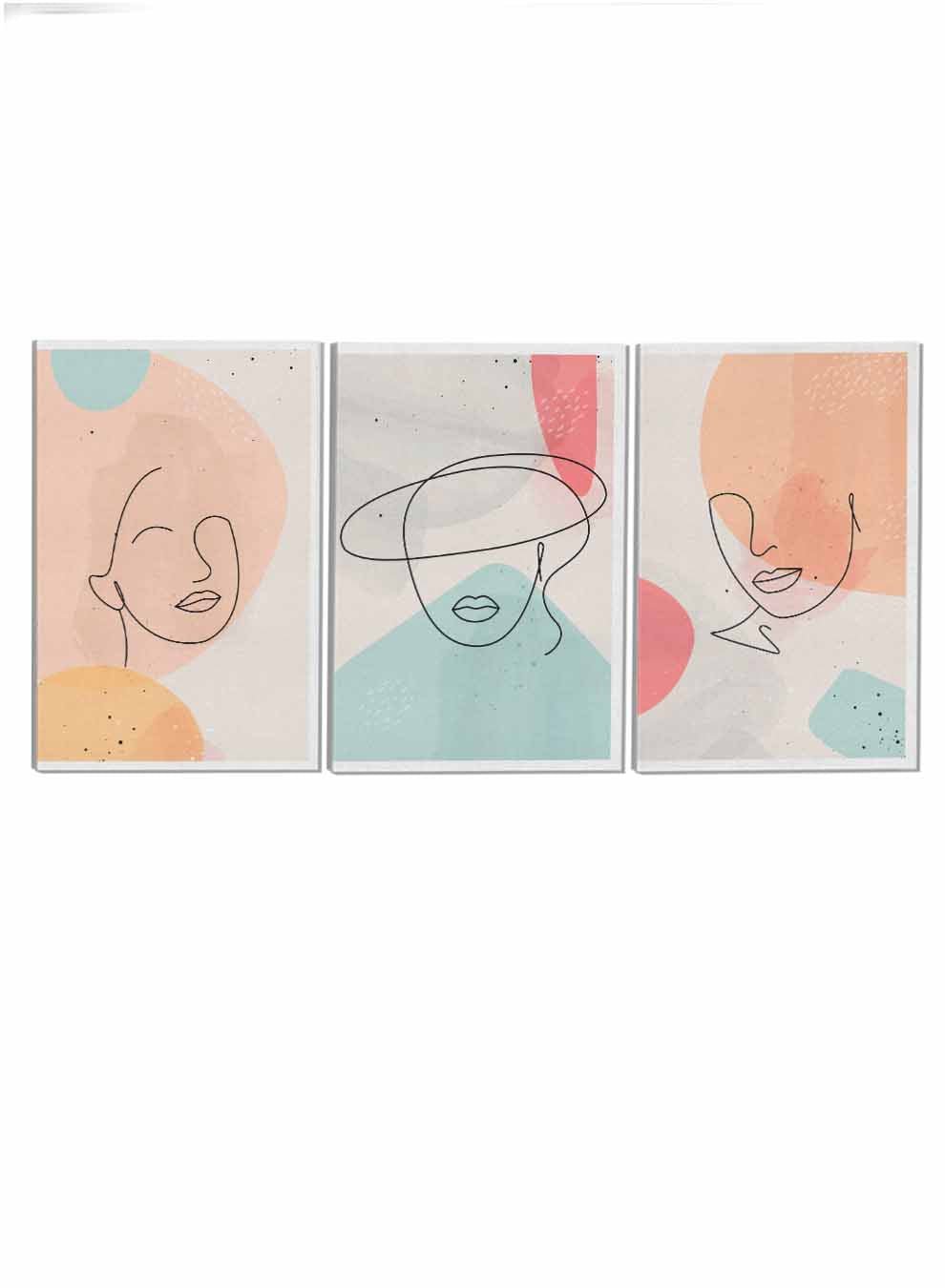 Women Faces Abstract Paintings(set of 3) Paintings & Pictures| LOWHA