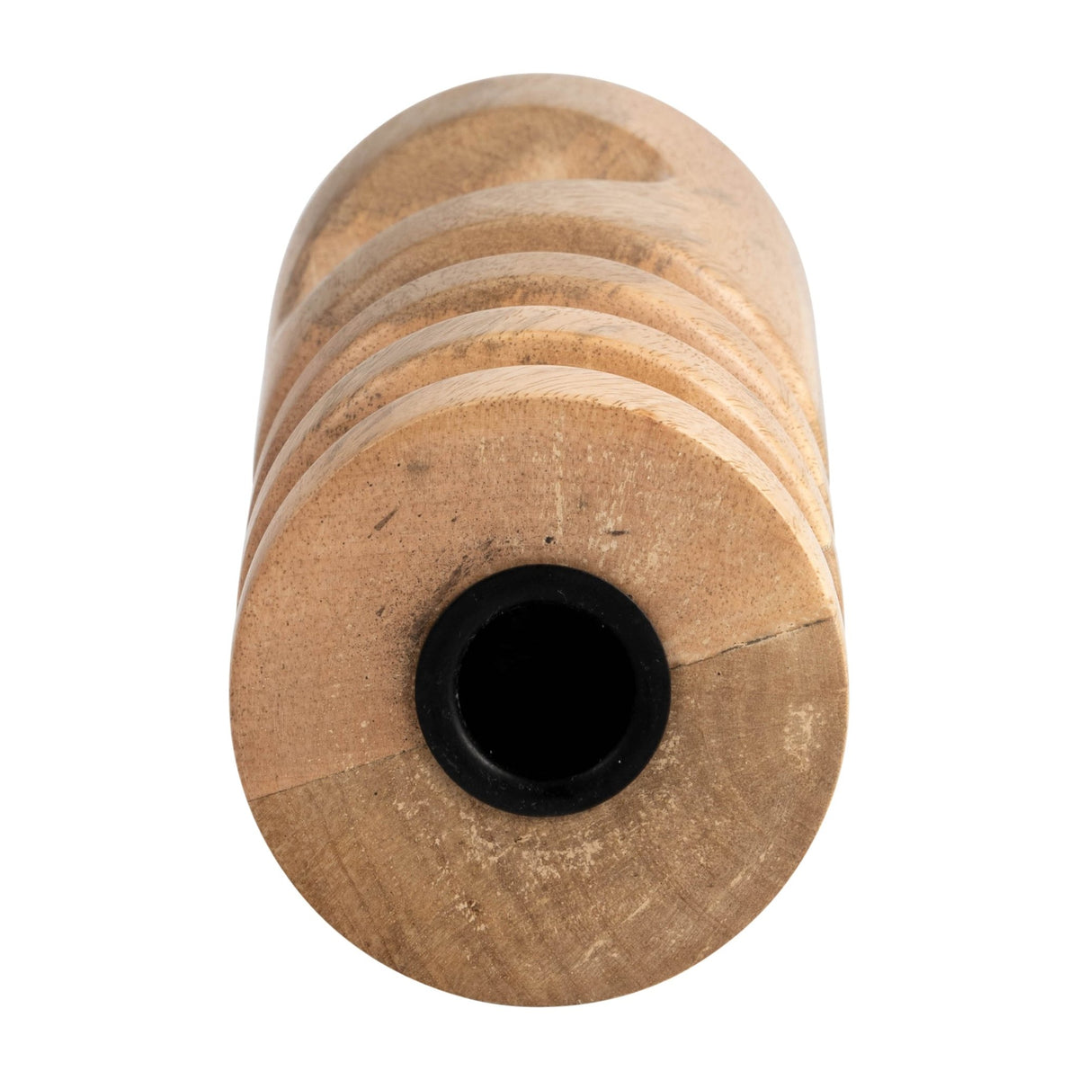 WOOD, 10" STACKED TAPER CANDLEHOLDER NATURAL Candle Holders| Sagebrook Home