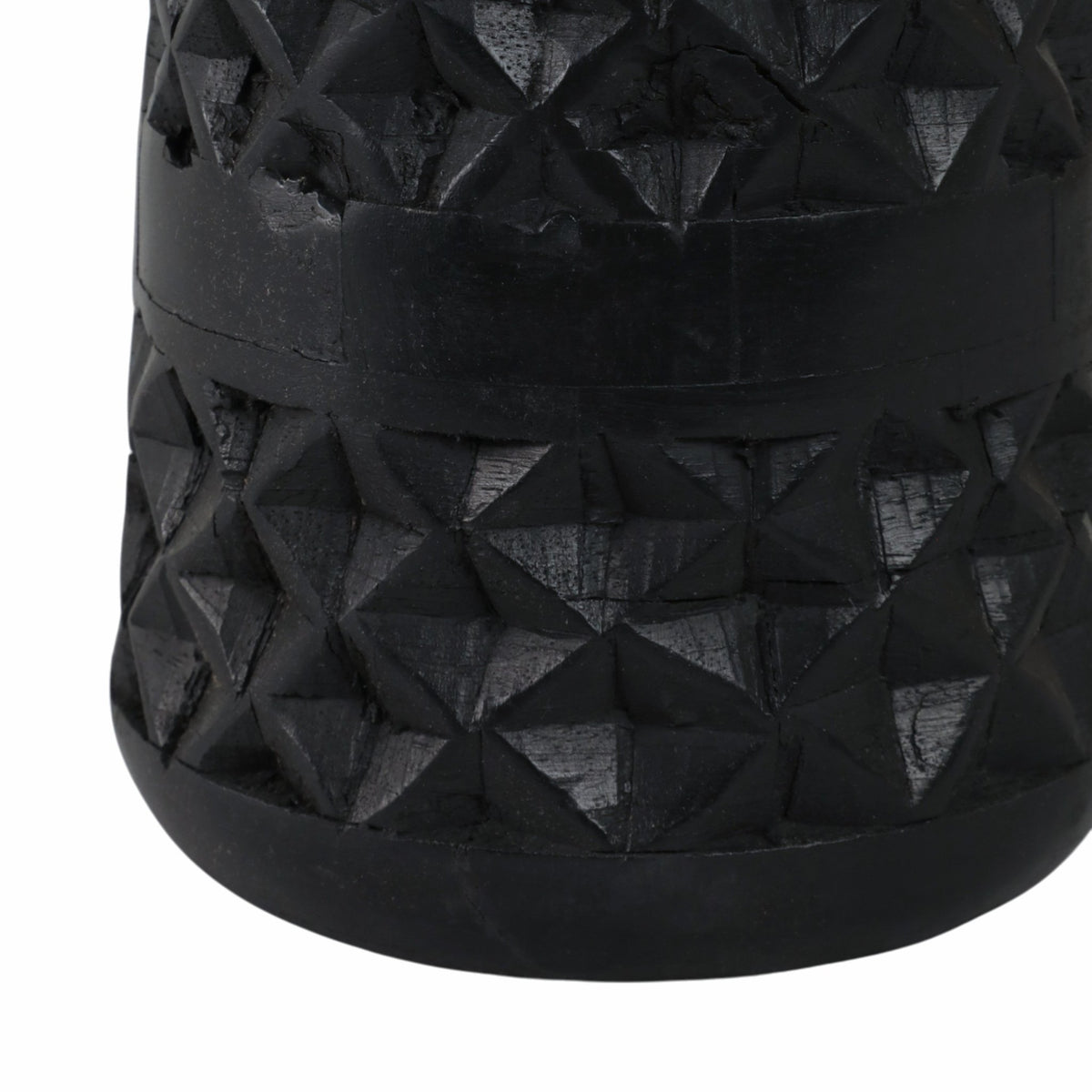 WOOD 12" STAINED VASE, BLACK Vases and Jars| Sagebrook Home