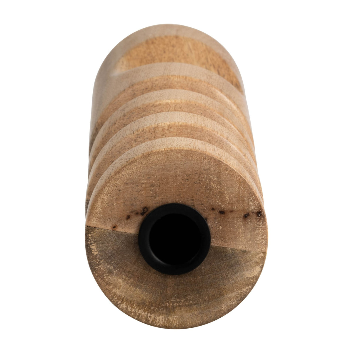 WOOD, 14" STACKED TAPER CANDLEHOLDER NATURAL Candle Holders| Sagebrook Home