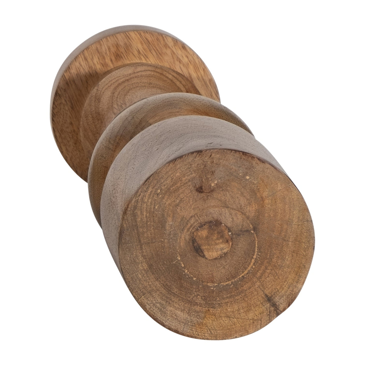 WOOD, 14" TRADITIONAL PILLAR CANDLEHOLDER, NATURAL Candle Holders| Sagebrook Home
