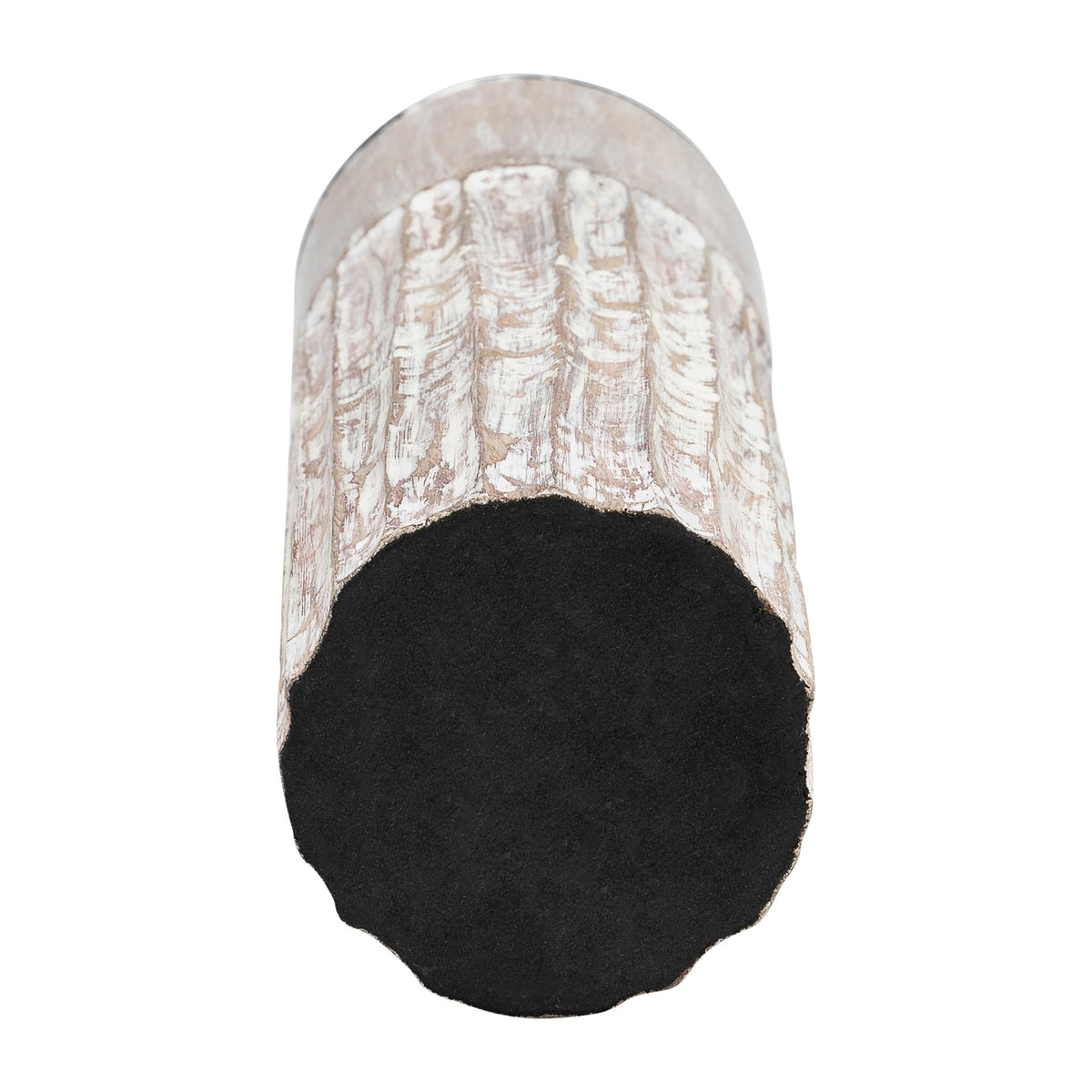 Wood, 14"H 2-Tone Textured Candle Holder, Brown Candle Holders| Sagebrook Home