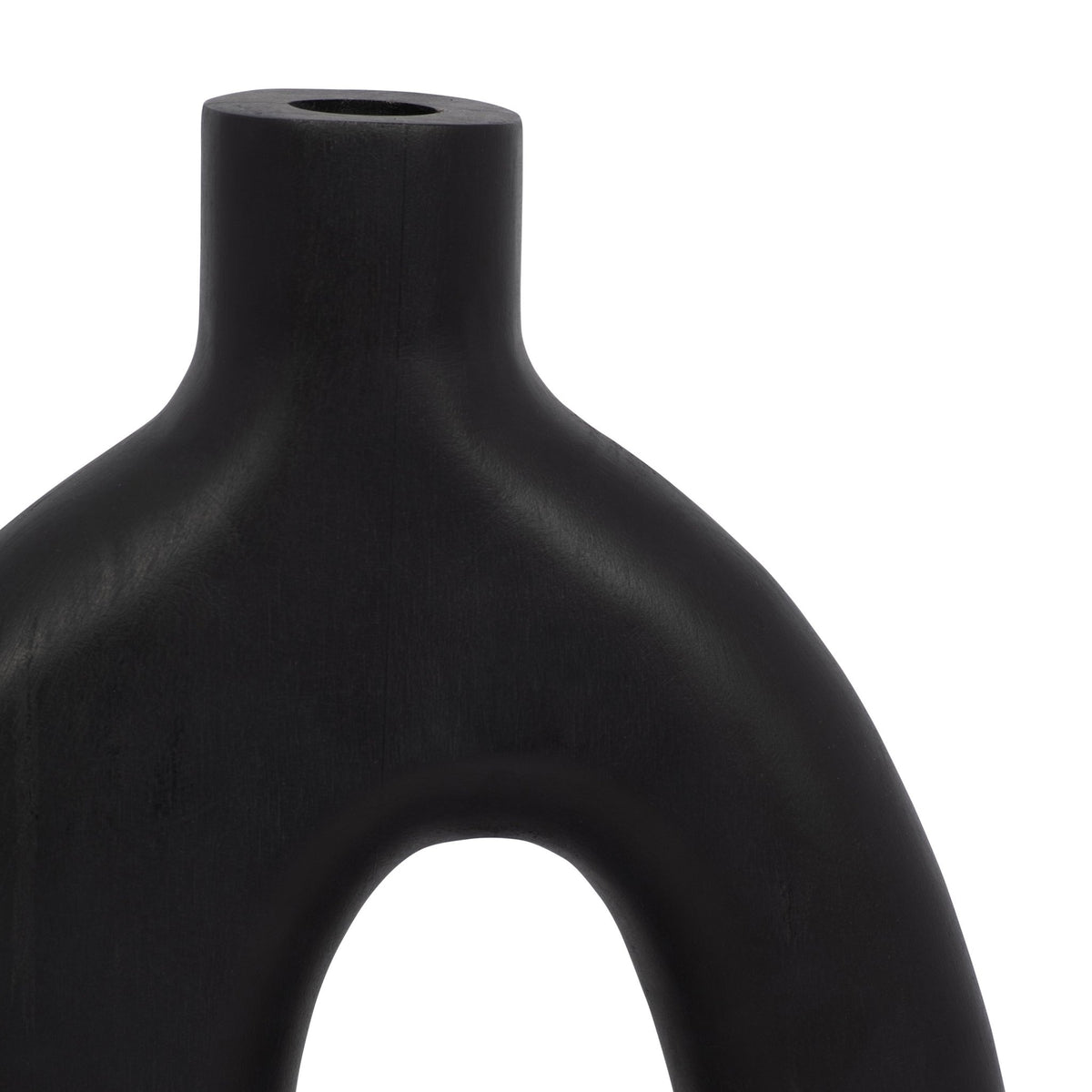 Wood, 14"H Cut-Out Vase, Black Vases and Jars| Sagebrook Home