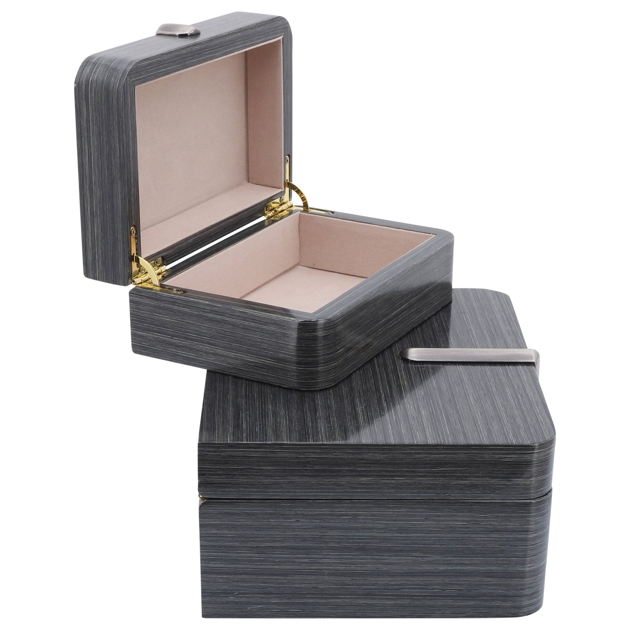 WOOD, 14X12 BUCKET W/LEATHER HANDLES, BROWN/WHT Box| Sagebrook Home