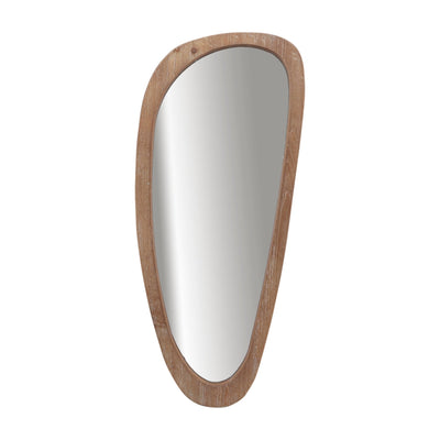 WOOD, 15X36 EGG SHAPED MIRROR, BROWN WB - Al Rugaib Furniture