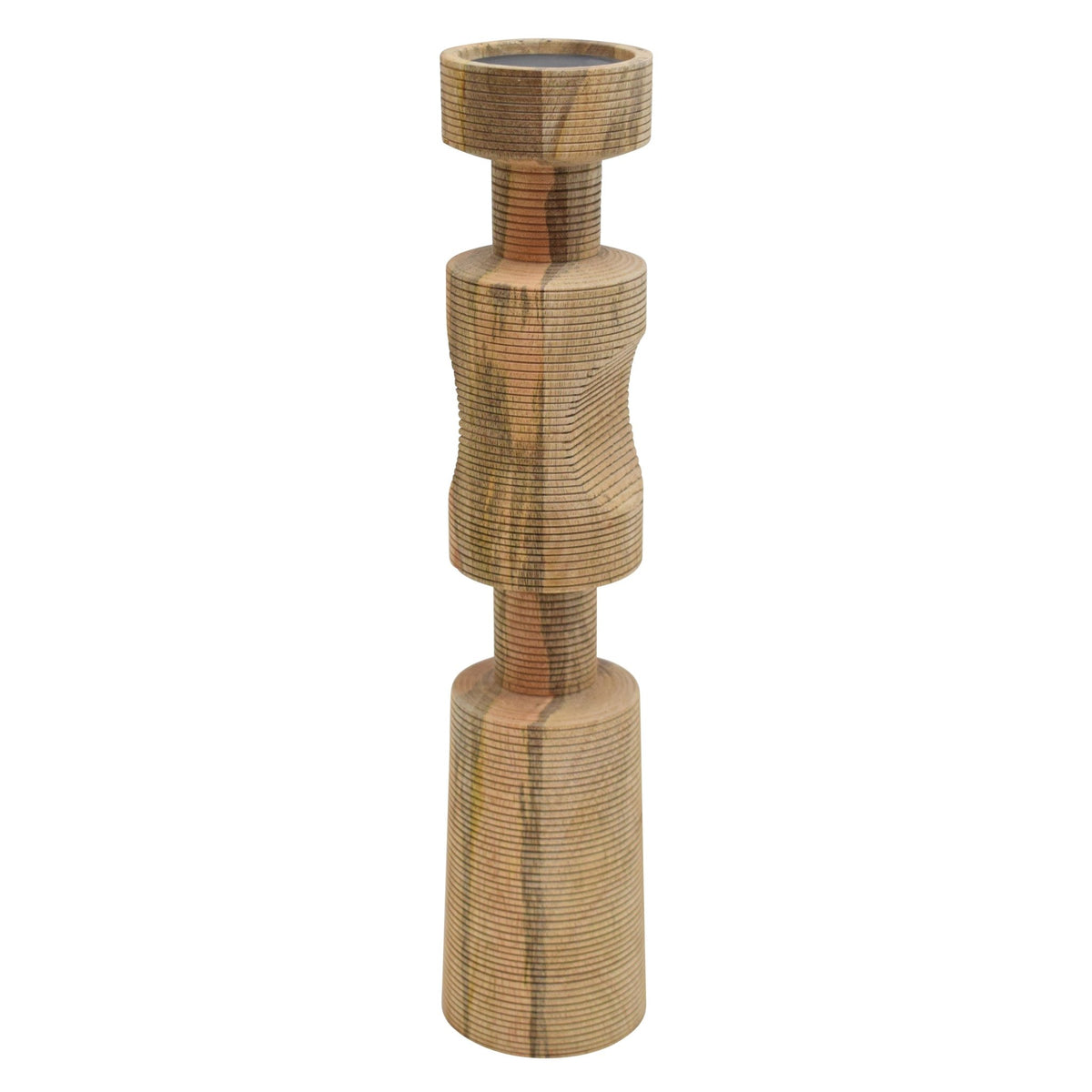 WOOD, 20" NOMAD PILLAR CANDLEHOLDER, NATURAL Candle Holders| Sagebrook Home