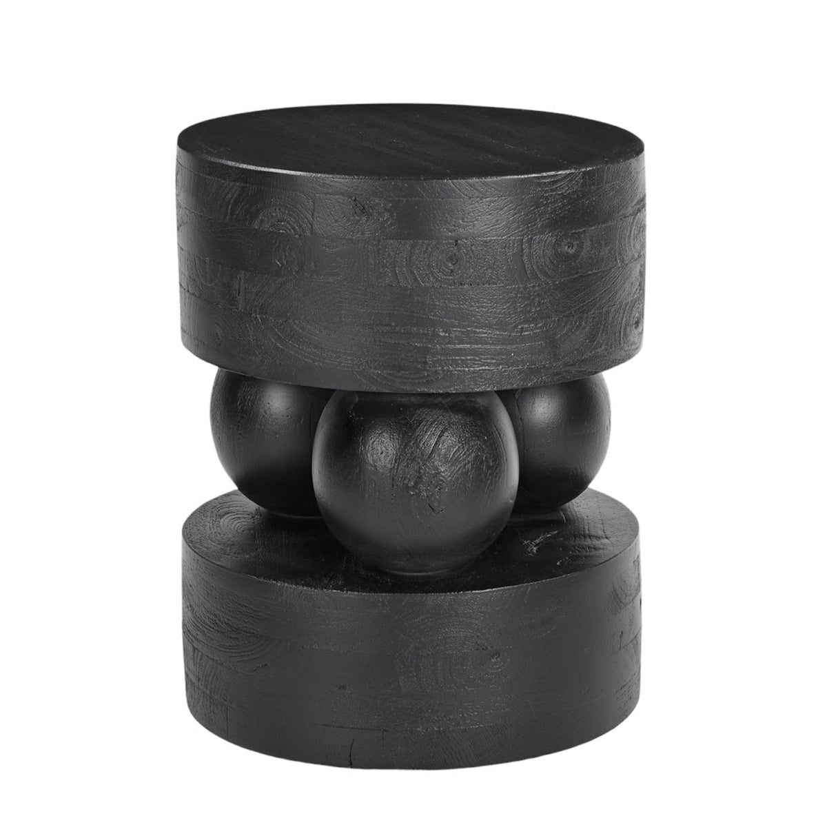 Wood, 20"3- Orbs Accent Table, Black Accent & End Tables| Sagebrook Home