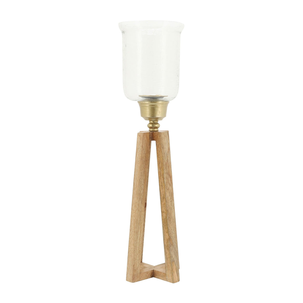 Wood, 23"H Torch Candle Holder, Natural Candle Holders| Sagebrook Home