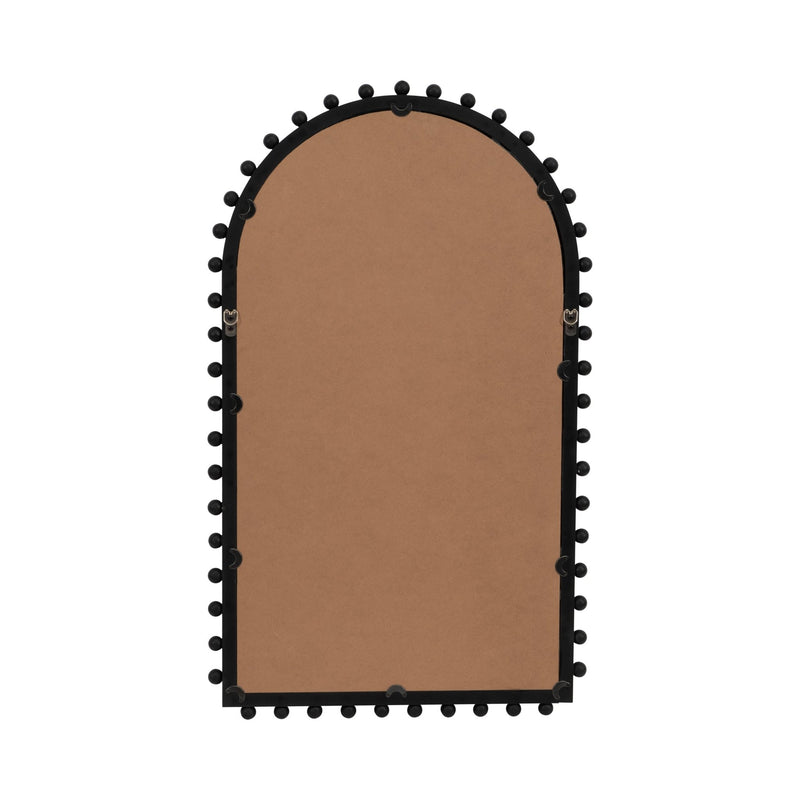 WOOD, 24X39 BEADED ARCH MIRROR, BLACK - Al Rugaib Furniture