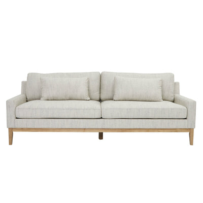WOOD, 3 - SEATER BOLSTERED SOFA, BEIGE KD - Al Rugaib Furniture