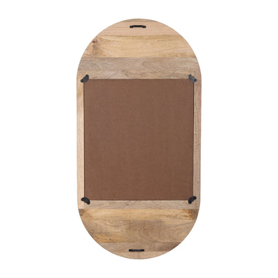 WOOD, 34"LX18"W OVAL MIRROR, BROWN - Al Rugaib Furniture