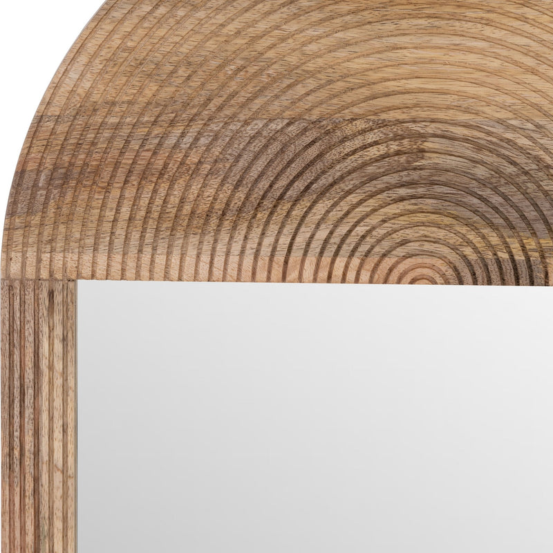 WOOD, 34"LX18"W OVAL MIRROR, BROWN - Al Rugaib Furniture
