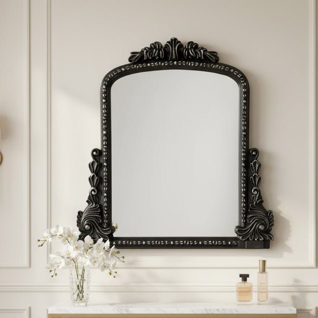 WOOD, 39", MIRROR WITH ANTIQUE FRAME, BLACK Mirrors| Sagebrook Home