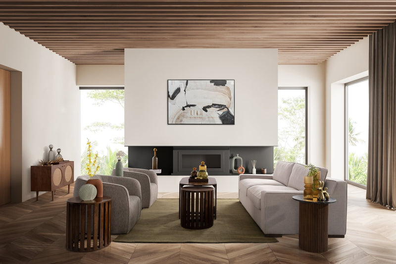 WOOD, 39"L 2 - DOOR SIDEBOARD, BROWN KD - Al Rugaib Furniture