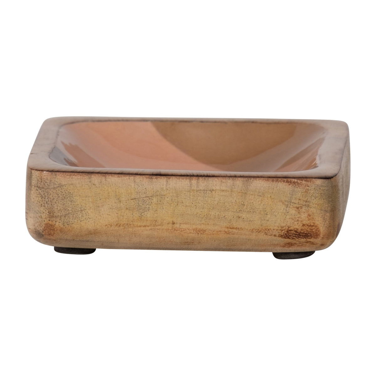 WOOD, 4" MID CENTURY TRINKET TRAY, MULTI Tray| Sagebrook Home