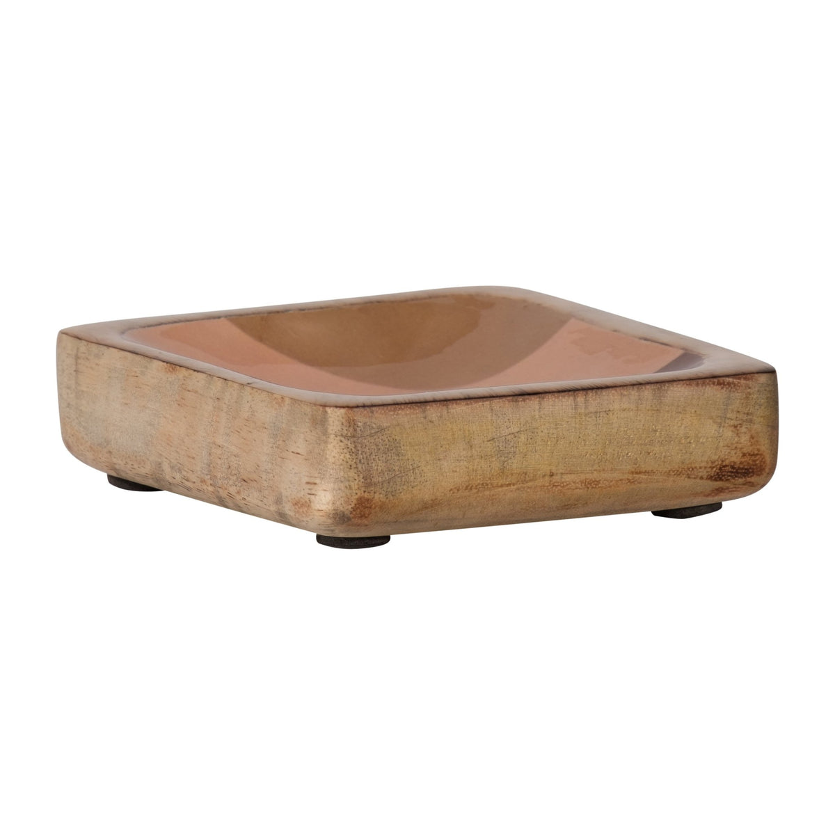 WOOD, 4" MID CENTURY TRINKET TRAY, MULTI Tray| Sagebrook Home