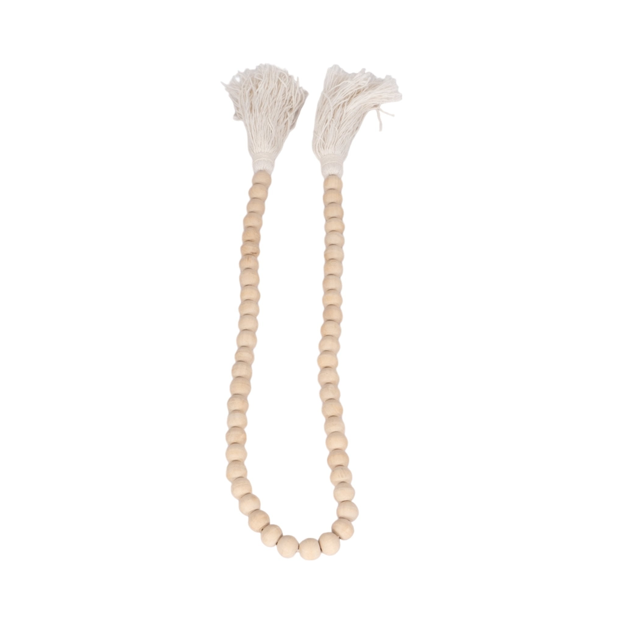 WOOD, 45"L BEADS, NATURAL | Sagebrook Home