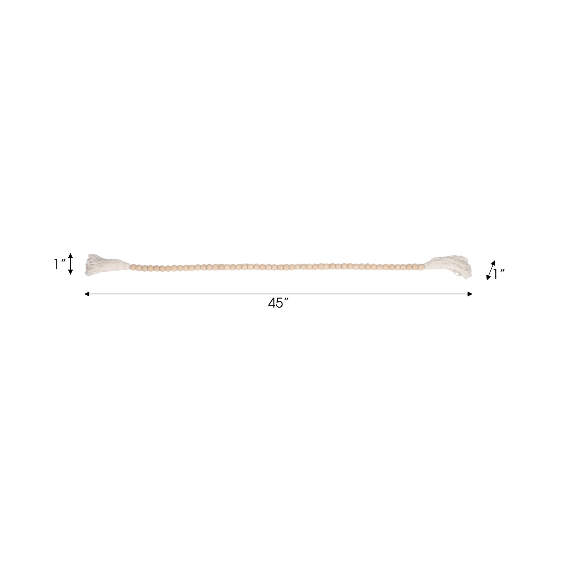 WOOD, 45"L BEADS, NATURAL | Sagebrook Home