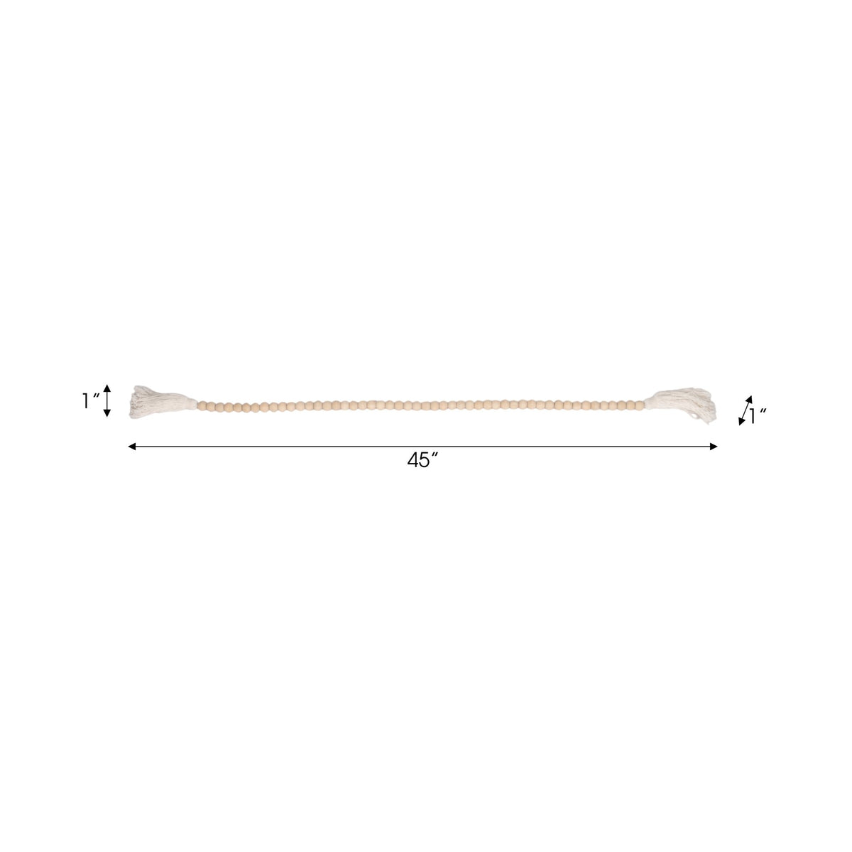 WOOD, 45"L BEADS, NATURAL | Sagebrook Home