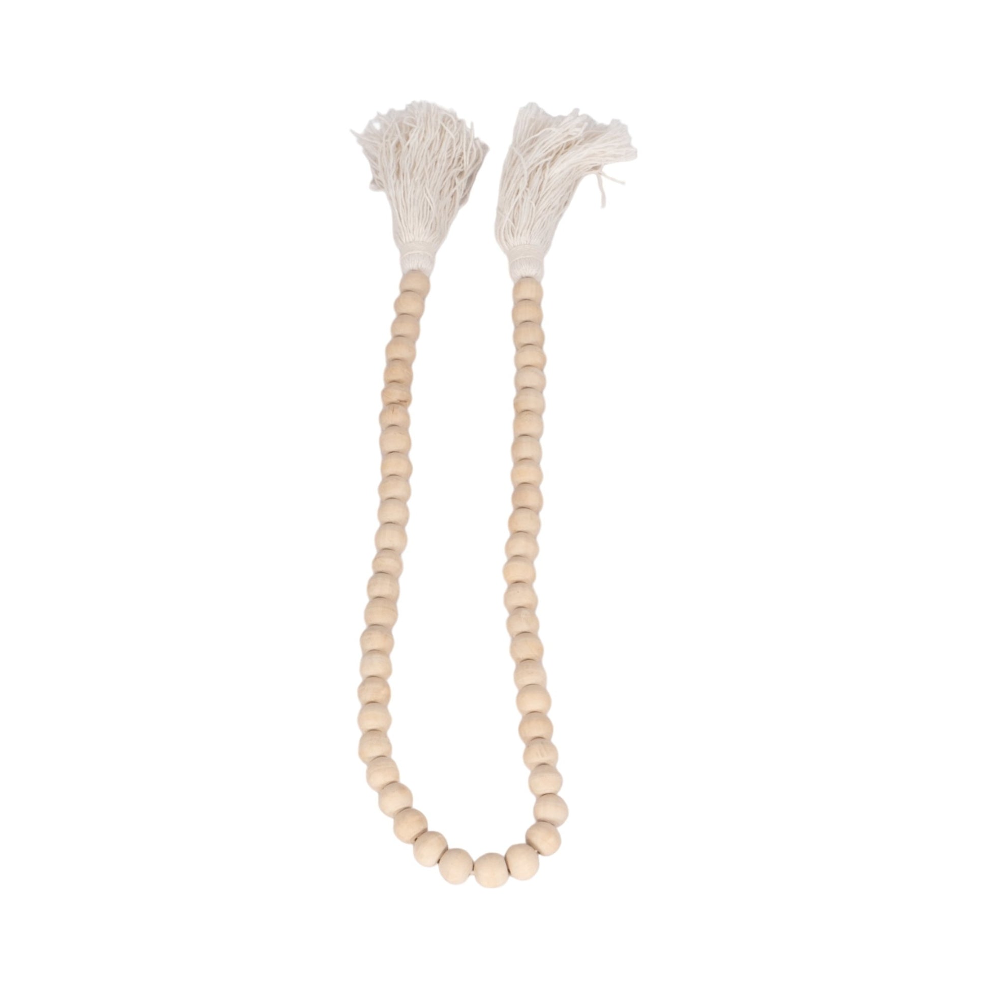 WOOD, 45"L BEADS, NATURAL | Sagebrook Home