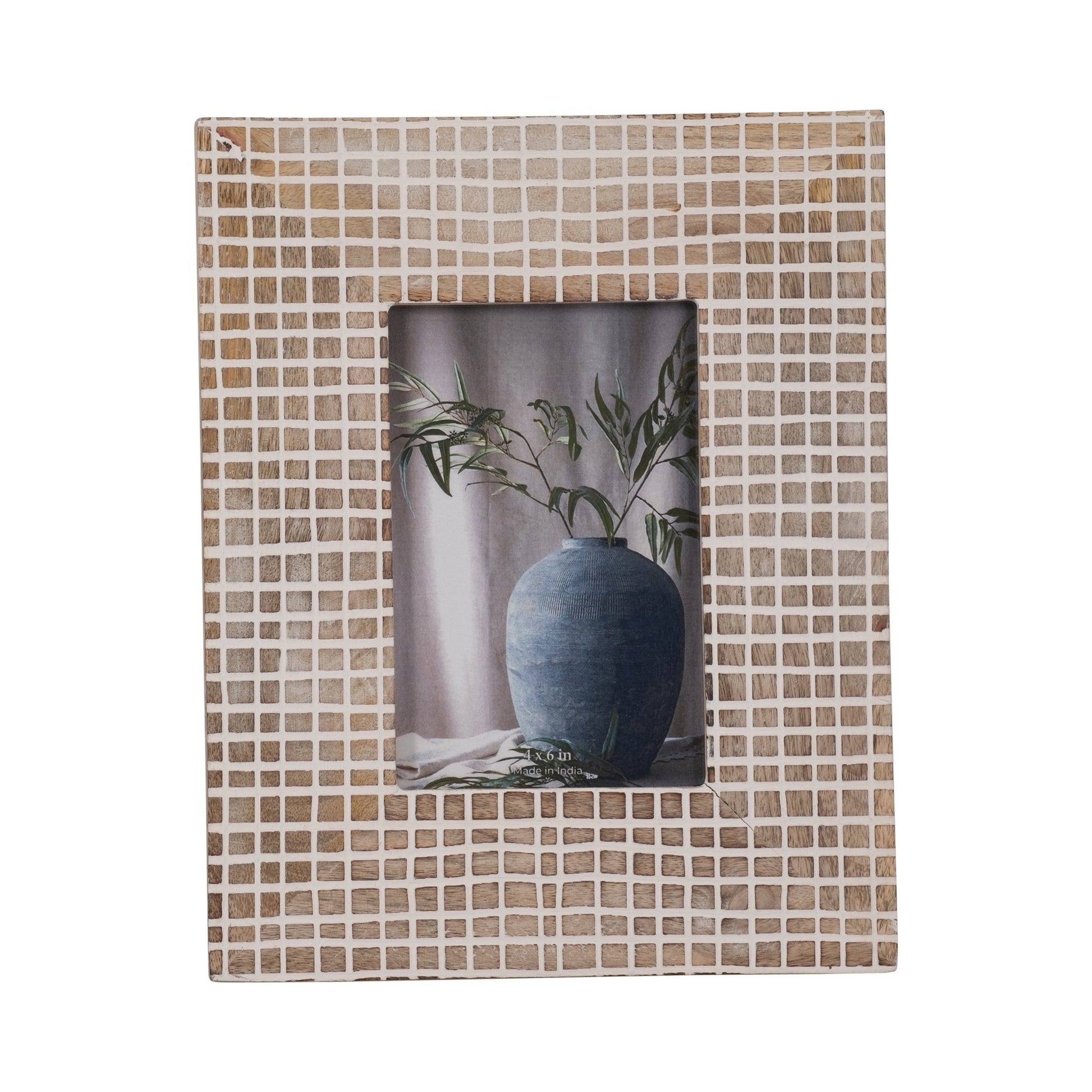WOOD, 4X6 CROSSINGS PHOTO FRAME, NATURAL/WHITE Photo Frames| Sagebrook Home