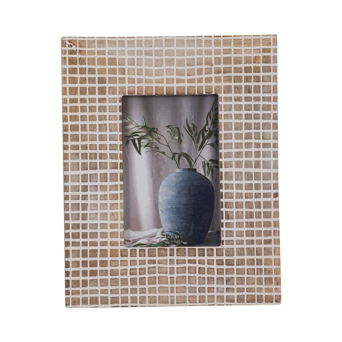 WOOD, 4X6 CROSSINGS PHOTO FRAME, NATURAL/WHITE Photo Frames| Sagebrook Home