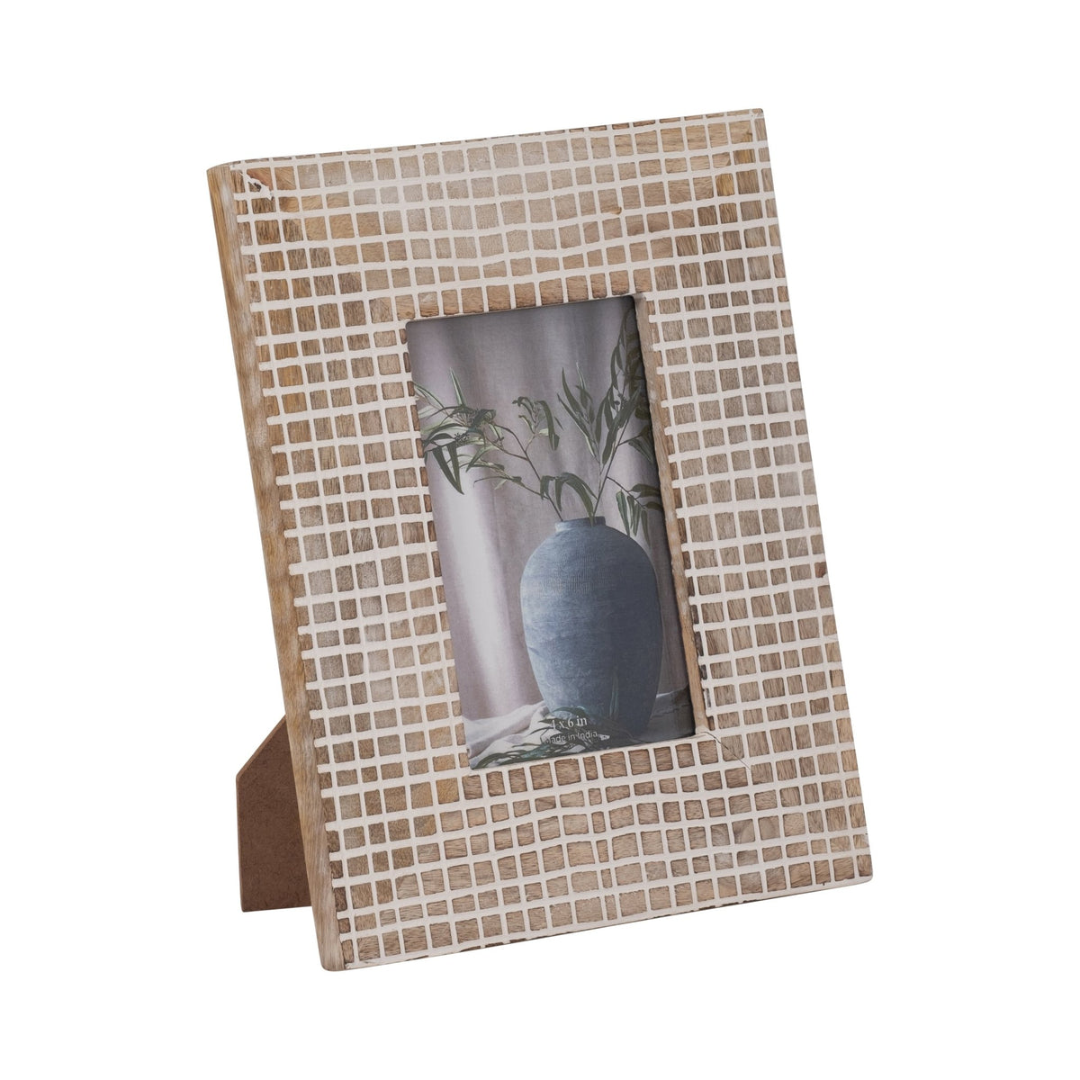WOOD, 4X6 CROSSINGS PHOTO FRAME, NATURAL/WHITE Photo Frames| Sagebrook Home