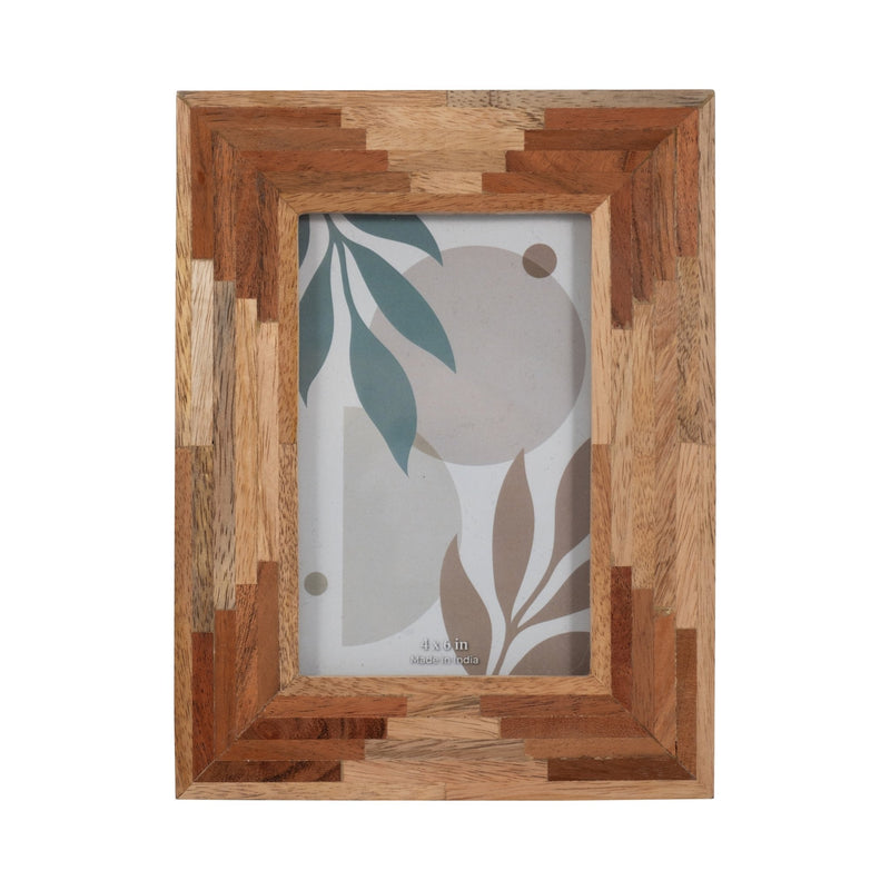 WOOD, 4X6 LAYERS PHOTO FRAME, NATURAL - Al Rugaib Furniture